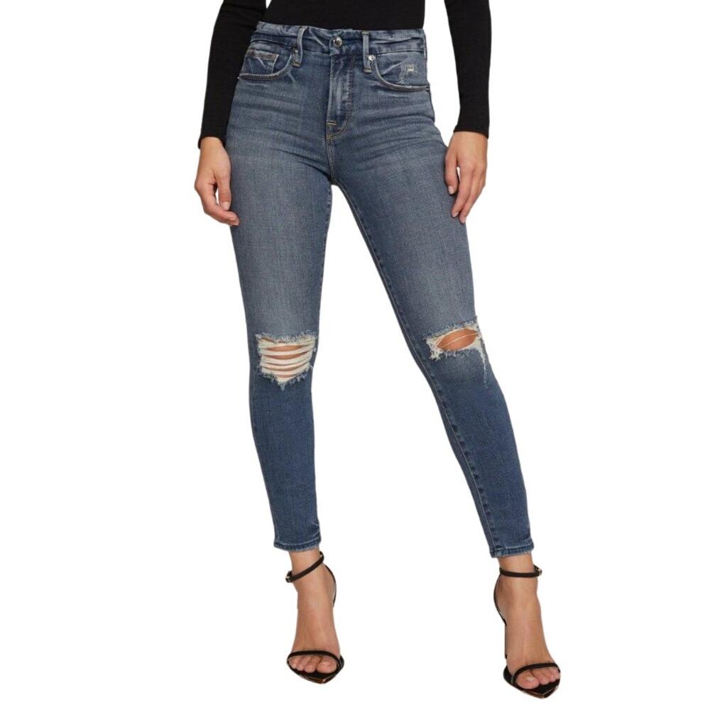Good American Good Legs Distressed Crop Jeans Womens 8 / 29
